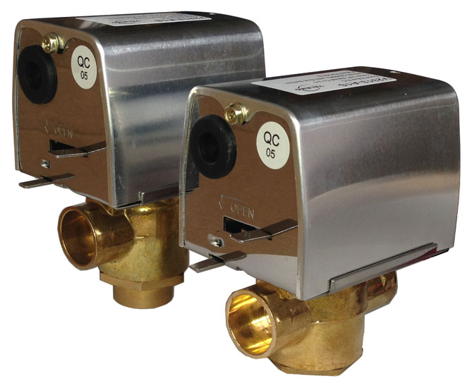 KZ Series Zone Valve - 2-way and 3-way spring return forged brass zone valve for HVAC hydronic systems