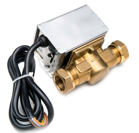 KZH223 Zone Valve - 230VAC 2-port normally closed 22mm compression zone valve with end switch